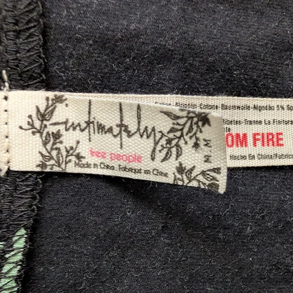 Intimately Free People So Much Floral Black Teal Off Shoulder Bodysuit - Picture 4 of 12